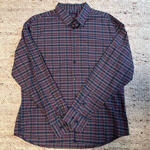 UNTUCKit Navy, Red & Green Plaid Button-Down Shirt